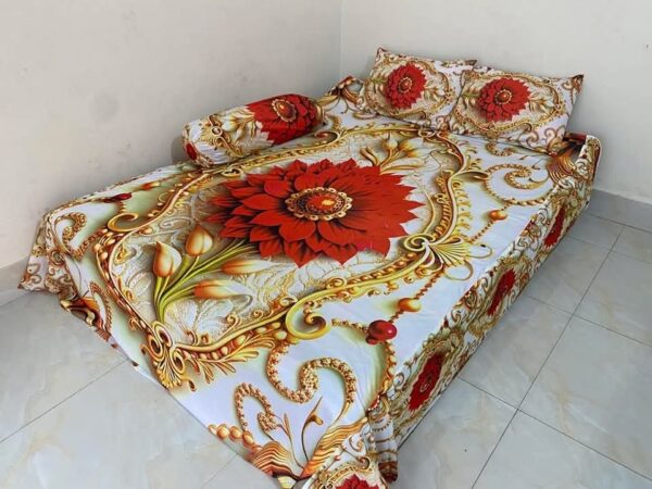 স্টাইলিশ থ্রিডি ডিজাইন বেডশীট