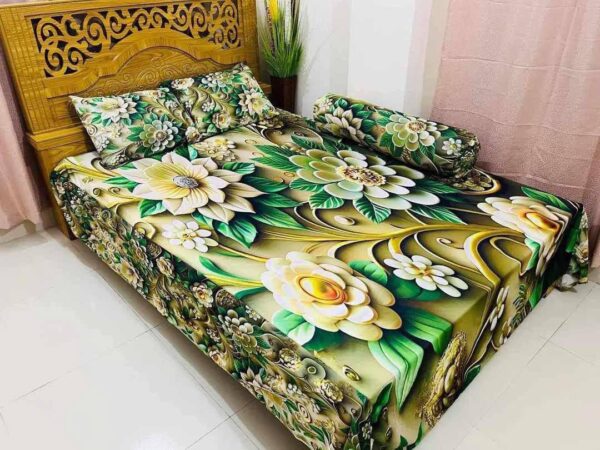 স্টাইলিশ থ্রিডি ডিজাইন বেডশীট - Image 2