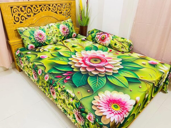 স্টাইলিশ থ্রিডি ডিজাইন বেডশীট - Image 3