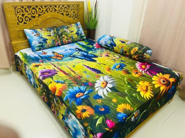 স্টাইলিশ থ্রিডি ডিজাইন বেডশীট - Image 4