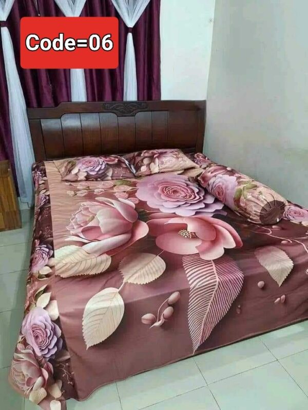 স্টাইলিশ থ্রিডি ডিজাইন বেডশীট - Image 4