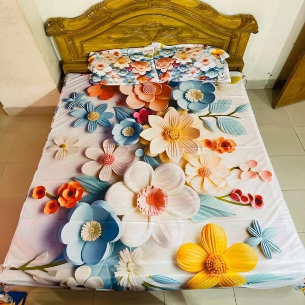 স্টাইলিশ থ্রিডি ডিজাইন বেডশীট - Image 2