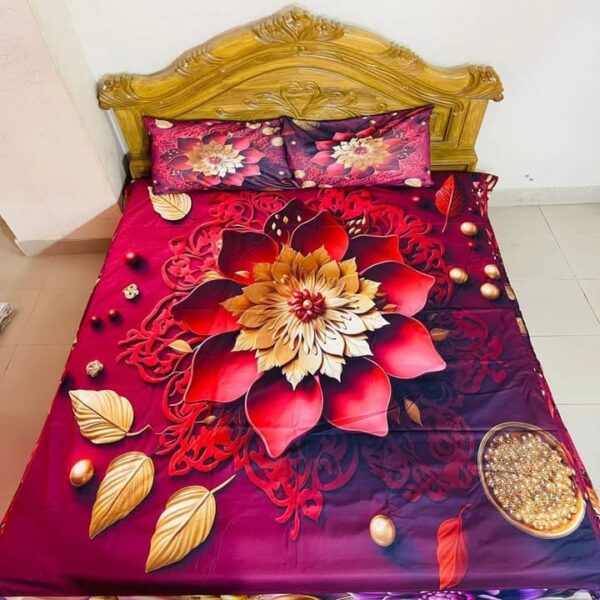 স্টাইলিশ থ্রিডি ডিজাইন বেডশীট - Image 2